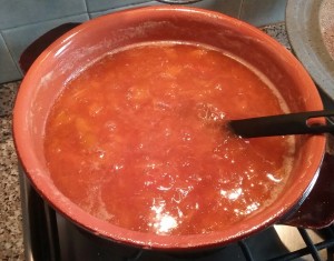 Fase 5: cottura ultimata quando la frutta è sfaldata e la consistenza più o meno omogenea