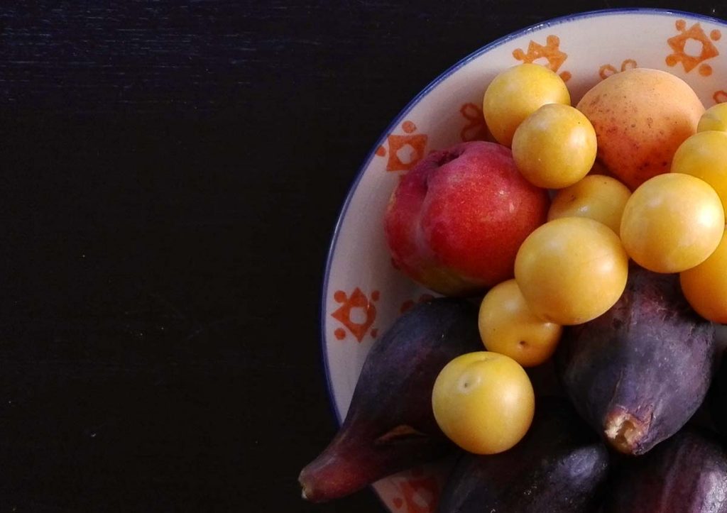 piatto con frutta