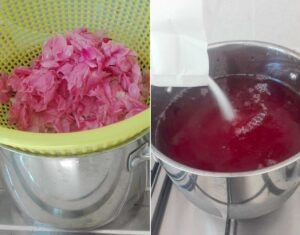 Fasi sciroppo di rose